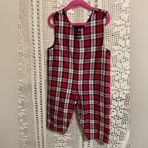 DelCielo boutique plaid romper 24 months